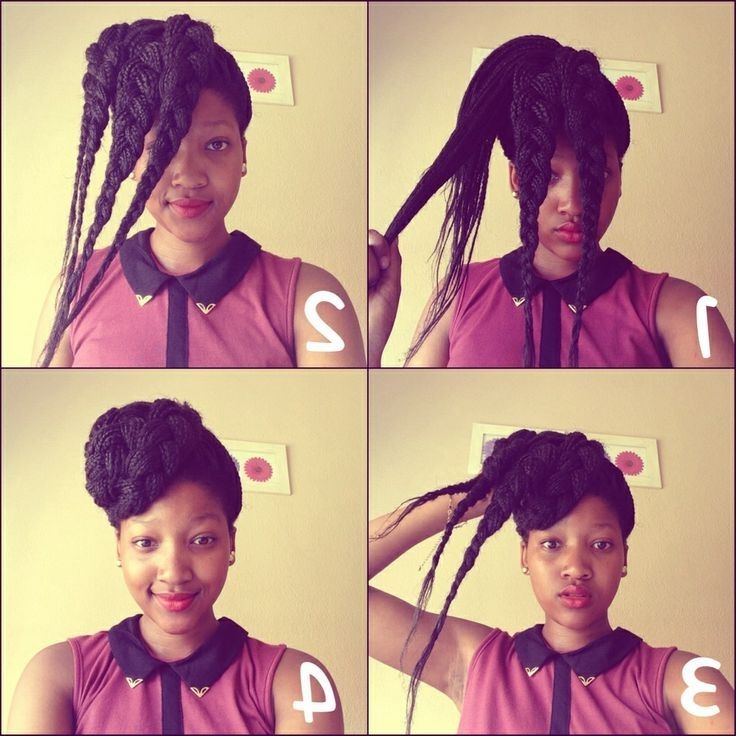 10 Instructions Directing You On How To Style Box Braids For Most Recent Thin Double Braids With Bold Bow (Photo 12 of 15)