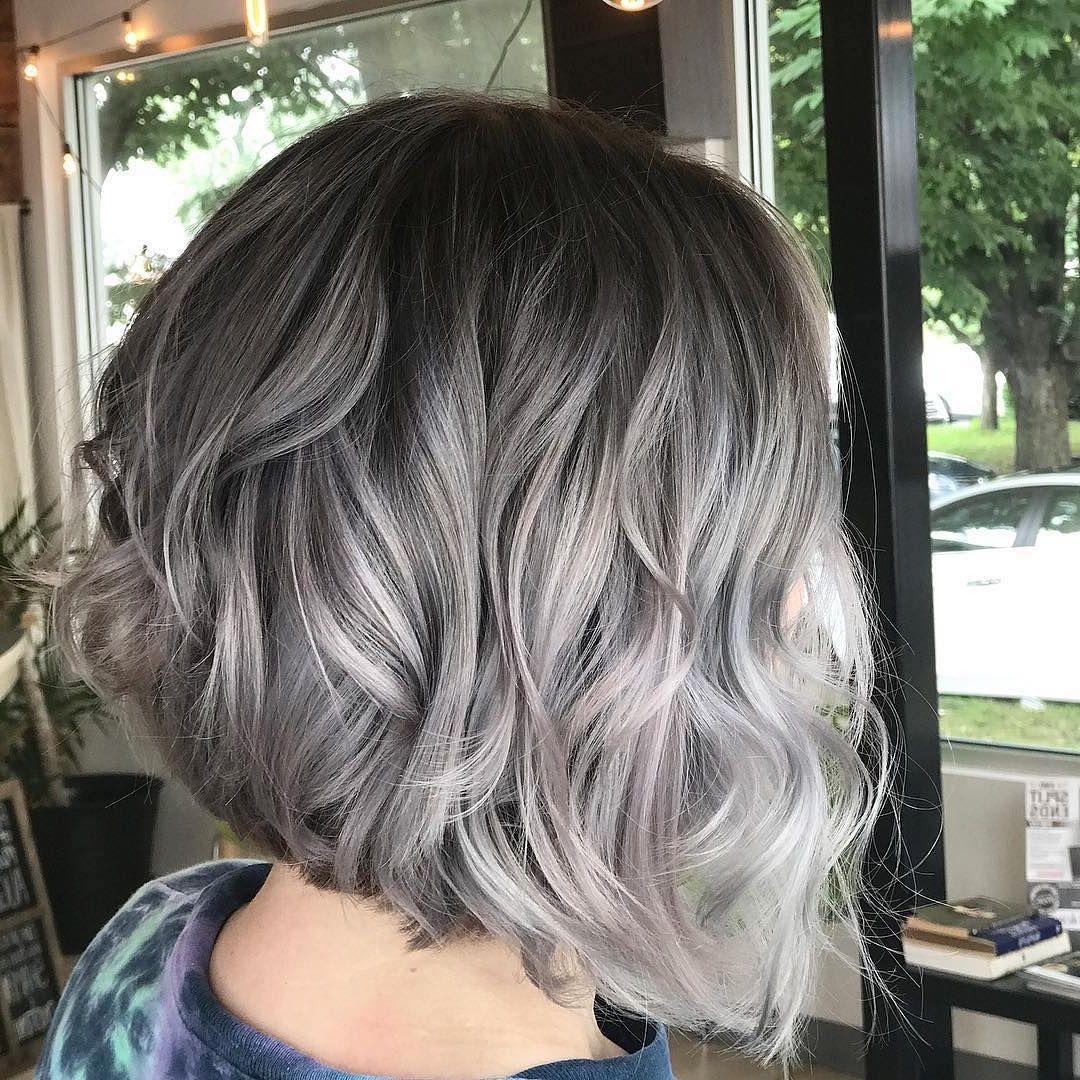 10 Medium Length Hair Color Heaven – Women Medium Hairstyles 2018 In Best And Newest Reverse Gray Ombre For Short Hair (Photo 12 of 15)