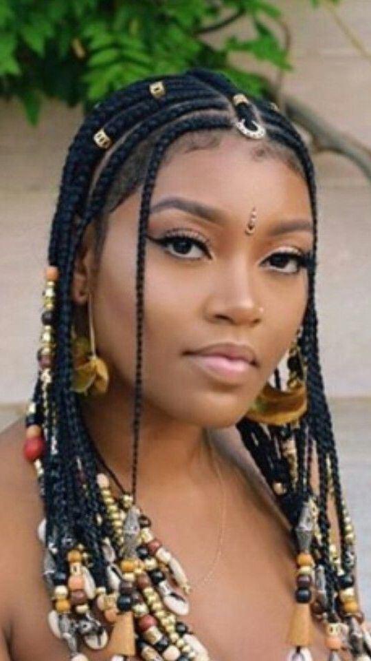 1101 Best Natural Hair Images On Pinterest Braids Hair Dos And For Most Popular Braided Hairstyles With Jewelry (Photo 5 of 15)