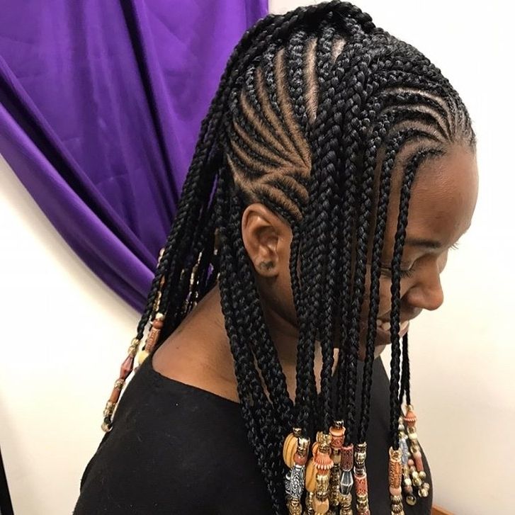 12 Gorgeous Braided Hairstyles With Beads From Instagram | Allure Inside Most Up To Date Braided Hairstyles With Beads (View 11 of 15)