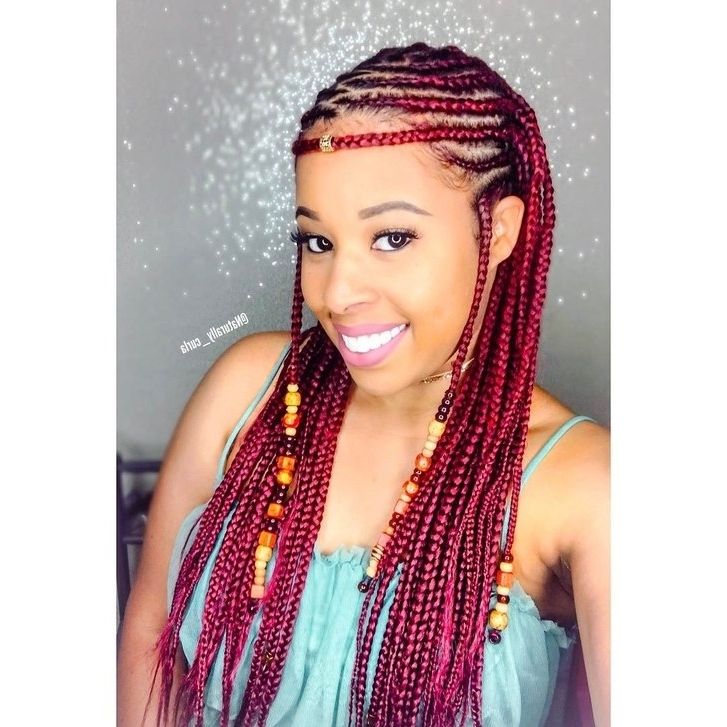 12 Gorgeous Braided Hairstyles With Beads From Instagram | Allure With Regard To Newest Red Cornrows Hairstyles (Photo 13 of 15)