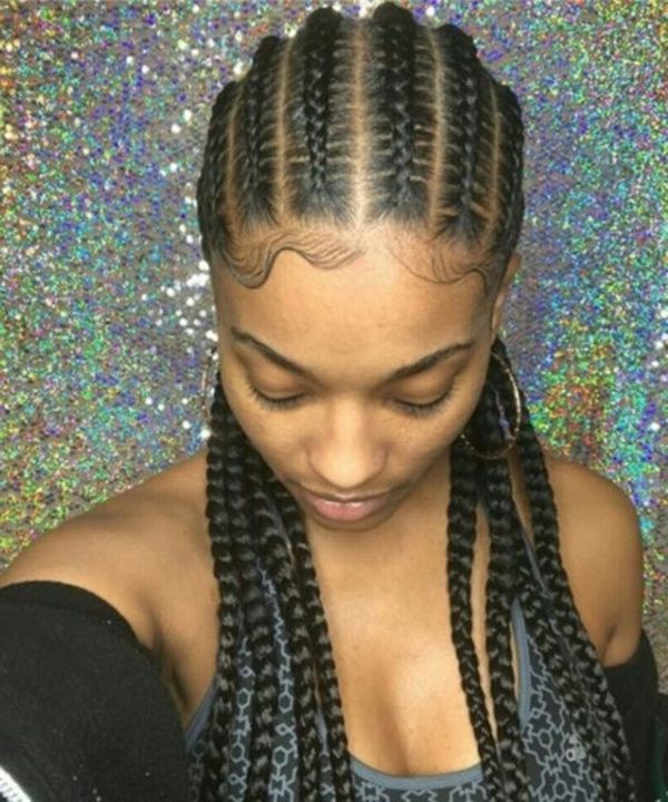 125 Popular Feeder Braids – Reachel With Most Popular Cornrows Hairstyles Going Back (Photo 13 of 15)