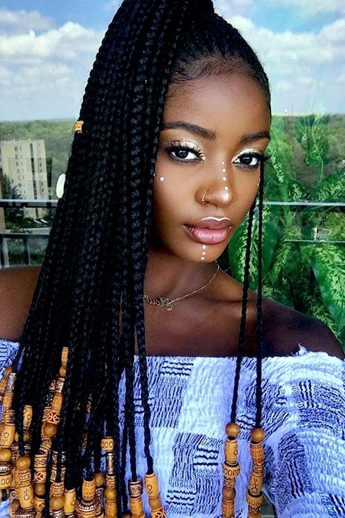 13 Beautiful Hairstyles With Beads You Have To See | Byrdie Pertaining To Most Current Braided Hairstyles With Beads (View 14 of 15)