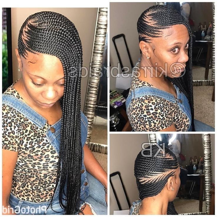 1345 Best Beautiful Black Hair Images On Pinterest Side Braid Black Inside Most Current African American Side Cornrows Hairstyles (View 6 of 15)