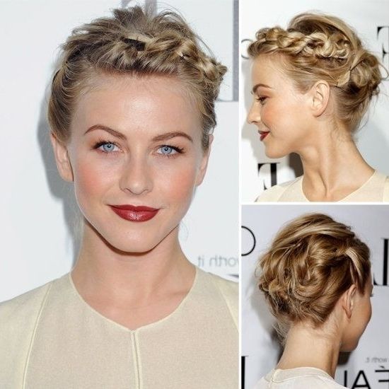 18 Pretty Updos For Short Hair: Clever Tricks With A Handful Of Pertaining To Newest Braided Updo Hairstyles For Short Hair (Photo 4 of 15)