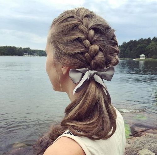 19 Pretty Ways To Try French Braid Ponytails – Pretty Designs Regarding Most Recent Double Loose French Braids (Photo 5 of 15)