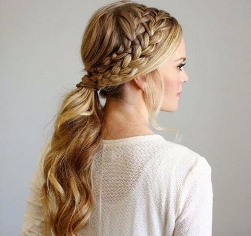 19 Pretty Ways To Try French Braid Ponytails – Pretty Designs Throughout Most Popular Reverse Braid And Side Ponytail (Photo 1 of 15)