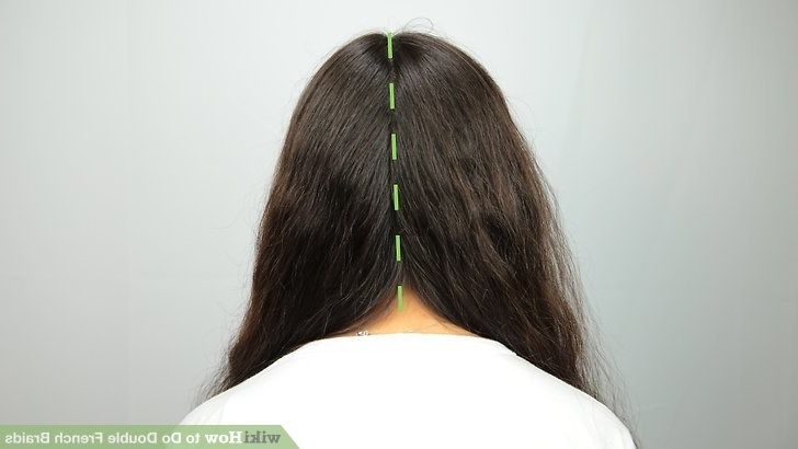 2 Simple Ways To Do Double French Braids – Wikihow For Most Current Loose Hair With Double French Braids (Photo 1 of 15)