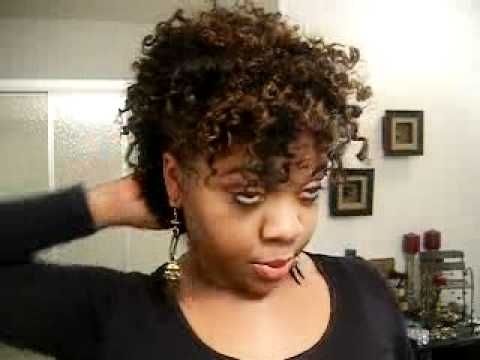 2 Strand Twist Out To Faux Hawk/mohawk – Youtube Within Latest Curly Mohawk With Flat Twisted Sides (Photo 9 of 15)