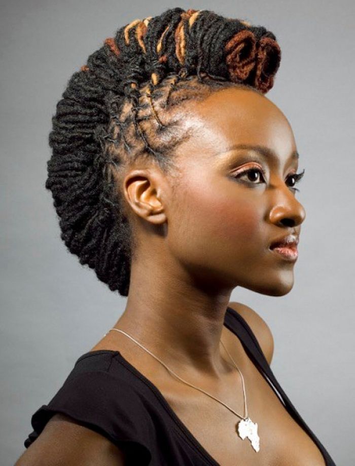20 Badass Mohawk Hairstyles For Black Women Regarding Current Twisted Black And Magenta Mohawk (View 6 of 15)