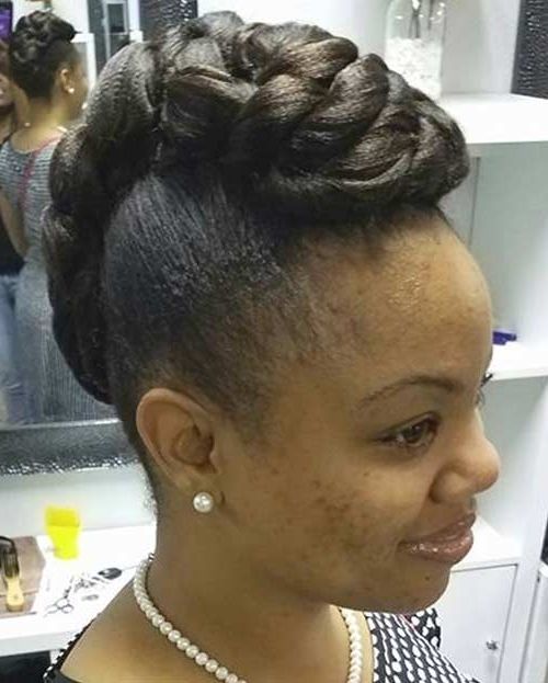 20 Beautiful Braided Updos For Black Women Inside Latest Black Updo Braided Hairstyles (Photo 13 of 15)