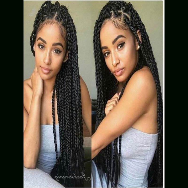 20” Braided Hairstyle Human Hair Full Lace Wig For Black Women Within Latest Wigs Braided Hairstyles (View 10 of 15)