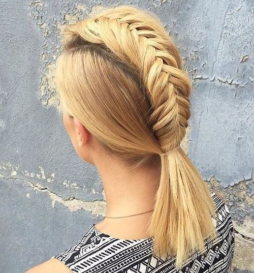 20 Cool Faux Hawk Inspired Hairstyles For Women | Styles Weekly Within Best And Newest Long Braided Faux Hawk (View 13 of 15)