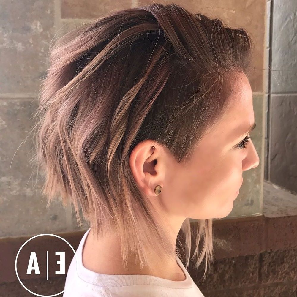 20 Cute Shaved Hairstyles For Women Throughout Newest Pixie Bob Haircuts With Temple Undercut (Photo 15 of 15)