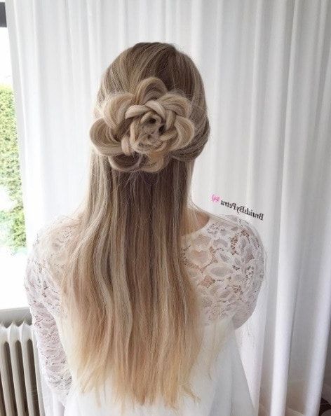 20 Fairytale Style Flower Braids You Need To Try Regarding Most Recent Braids And Flowers Hairstyles (Photo 10 of 15)