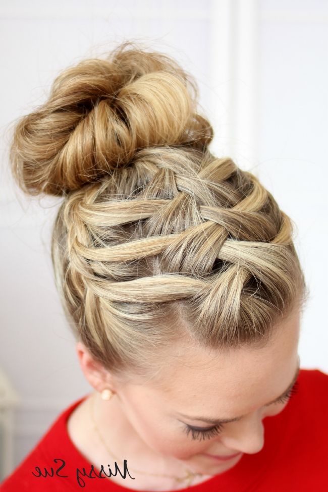 20 Perfect Swimming Hairstyles – Girl Loves Glam With Recent Braided Updo Hairstyles For Medium Hair (Photo 13 of 15)