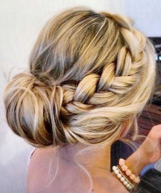 20 Pretty Braided Updo Hairstyles | Hair | Pinterest | Easy Braided Intended For Most Up To Date Braided Updo With Curls (Photo 2 of 15)