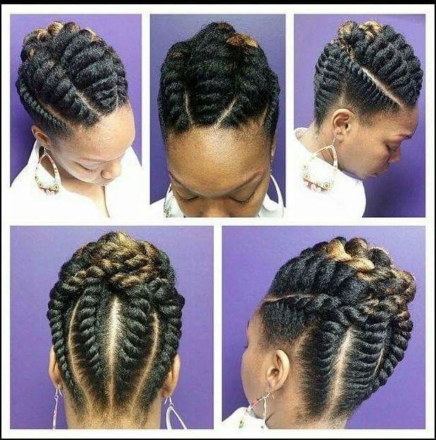 2018 Women Flat Twist Hairstyles | American African Haircut In Newest Cornrows Twist Hairstyles (Photo 11 of 15)