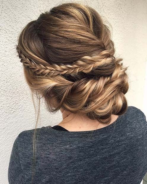 21 Beautiful Braided Updo Ideas For Holidays | Stayglam Intended For Latest Updo Braided Hairstyles (View 11 of 15)