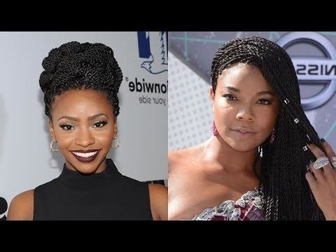 21 Best Braids Hairstyles For Black Women In 2018 – Youtube Within Most Up To Date Braided Hairstyles On Relaxed Hair (Photo 15 of 15)