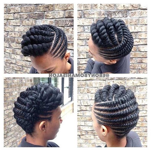 21 Gorgeous Flat Twist Hairstyles | Page 2 Of 2 | Stayglam For Best And Newest Jumbo Double Twisted Updo (View 10 of 15)