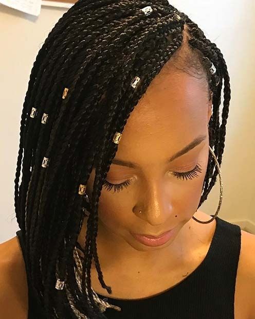 23 Trendy Bob Braids For African American Women | Stayglam For Newest Chic Braided Bob Hairstyles (View 8 of 15)