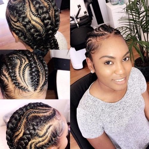 24 African American Hairstyles To Get You Noticed In 2018 Intended For Most Current Youthful Fulani Crown With Horizontal Braids (Photo 15 of 15)