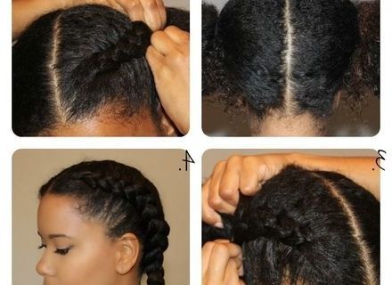 24 Natural Hair Two French Braids, French Braids On Natural Hair Within Most Current Chunky Two French Braid Hairstyles With Bun (View 10 of 15)
