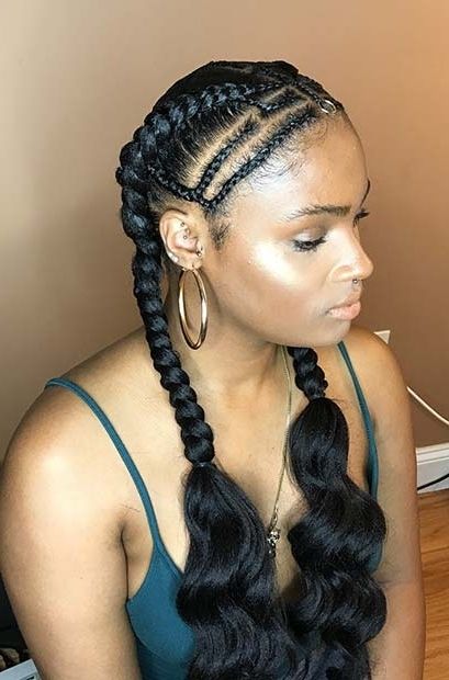 25 Best Black Braided Hairstyles To Copy In 2018 | Page 2 Of 2 With Most Up To Date Black Braided Hairstyles (View 4 of 15)