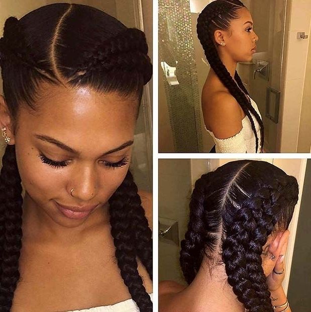 25 Best Black Braided Hairstyles To Copy In 2018 | Stayglam In Recent Braided Hairstyles (Photo 3 of 15)