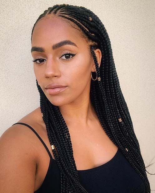 25 Hot Fulani Braids To Copy This Summer | Page 2 Of 2 | Stayglam For Most Up To Date Two Toned Fulani Braids In A Top Bun (View 9 of 15)