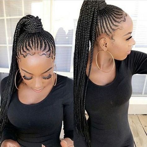 2,587 Likes, 10 Comments – Blackhair Flair (@blackhair Flair) On With Regard To Newest Black Braided Ponytail Hairstyles (View 6 of 15)