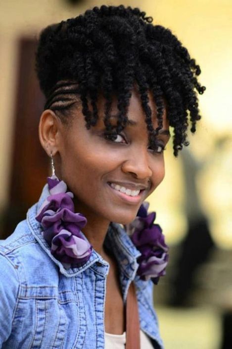 26 Natural Hairstyles For Black Women | Natural Styles | Pinterest For Most Recently Twisted Black And Magenta Mohawk (View 14 of 15)