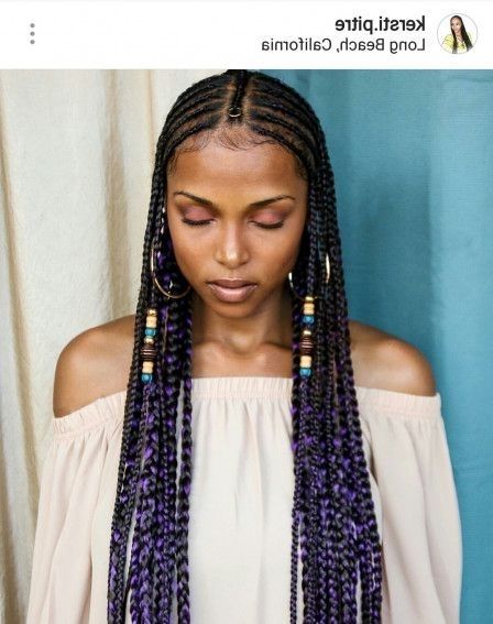 27 Braid And Cornrow Hairstyle Ideas | Featuring African Beauty Inside Most Recently Classic Fulani Braids With Loose Cascading Plaits (View 3 of 15)