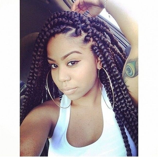 30 Artistic Medium Box Braids Women Love – Hairstylecamp With Most Recently Thin Black Box Braids With Burgundy Highlights (Photo 12 of 15)