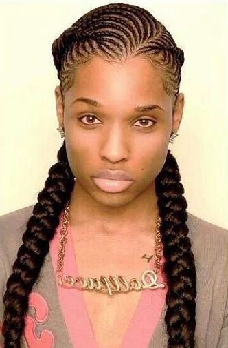 30 Beautiful Fishbone Braid Hairstyles For Black Women – Part 2 For Most Current Two Extra Long Braids (Photo 15 of 15)