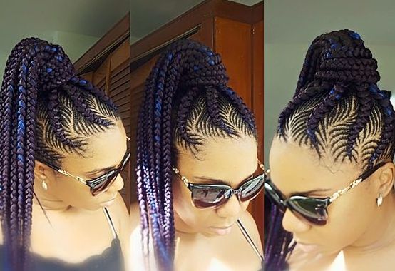 30 Beautiful Fishbone Braid Hairstyles For Black Women – Part 2 In Current Two Tone Braided Pony Hairstyles (Photo 1 of 15)