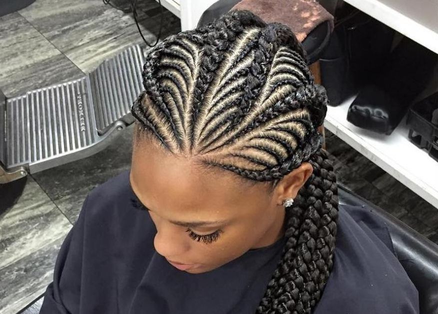 30 Beautiful Fishbone Braid Hairstyles For Black Women Throughout Most Recent Braided Hairstyles Up In One (View 12 of 15)