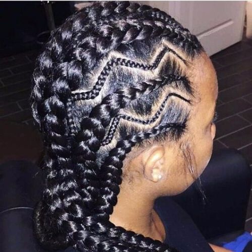 30 Cool Ghana Braids To Inspire You My New Hairstyles Modern Of Zig Within Most Recently Zig Zag Braided Hairstyles (View 4 of 15)
