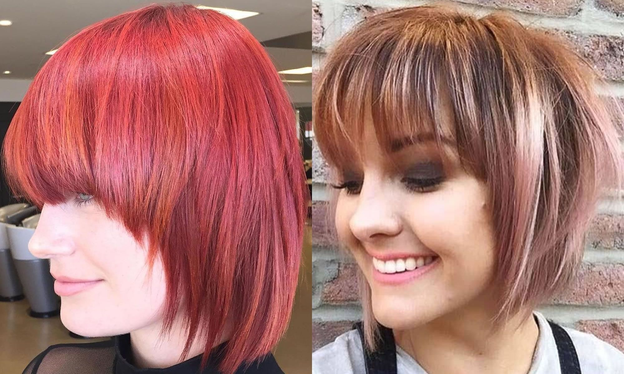 30 Ravishing Short Bob Hair Cuts With Bangs & New Hair Colors For Latest Ravishing Red Pixie Haircuts (View 9 of 15)