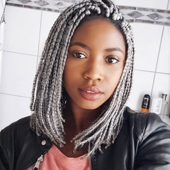 30 Short Box Braids Hairstyles For Chic Protective Looks Inside Recent Cornrows Hairstyles For Square Faces (Photo 13 of 15)