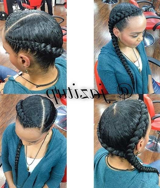 31 Cornrow Styles To Copy For Summer | Hair And More Hair Intended For Most Recently Braided Hairstyles With Two Braids (Photo 2 of 15)
