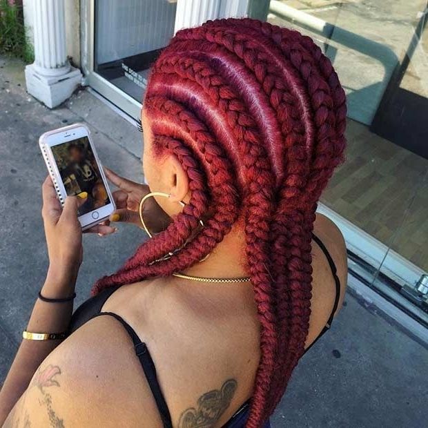 31 Cornrow Styles To Copy For Summer | Natural Hairstyle | Pinterest Throughout Current Red Cornrows Hairstyles (View 2 of 15)