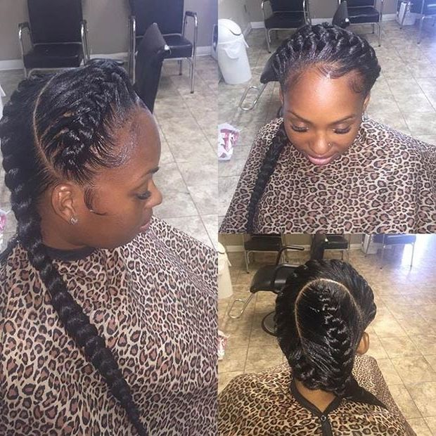 31 Goddess Braids Hairstyles For Black Women | Page 2 Of 3 | Stayglam Throughout Latest Pocahontas Braids Hairstyles (Photo 14 of 15)