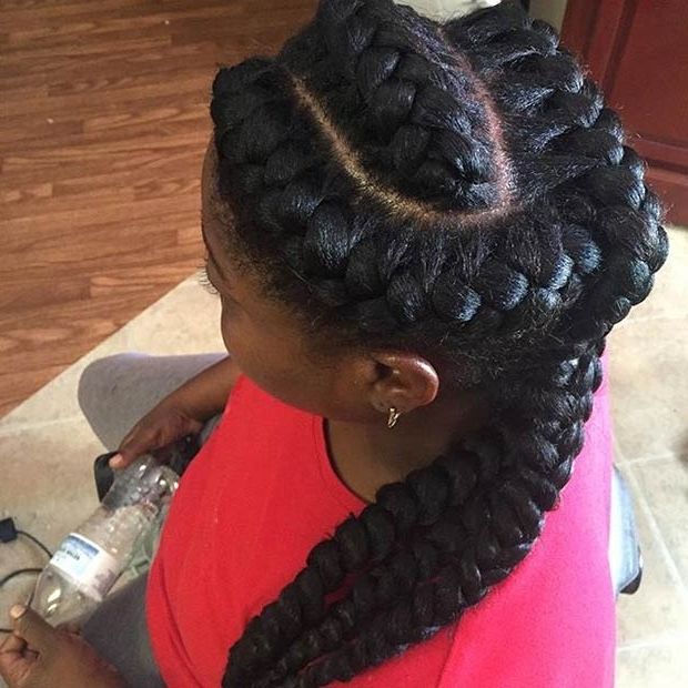 31 Goddess Braids Hairstyles For Black Women | Stayglam Throughout Best And Newest Goddess Braid Hairstyles (View 15 of 15)