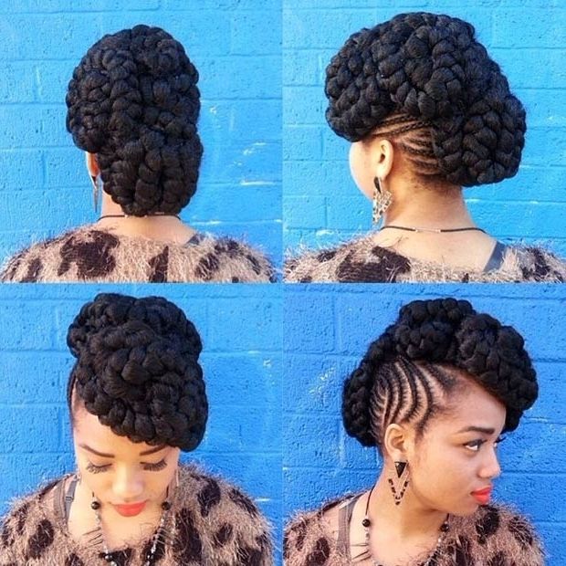 31 Stylish Ways To Rock Cornrows | Page 3 Of 3 | Stayglam Throughout Best And Newest Large Braided Updos (Photo 13 of 15)