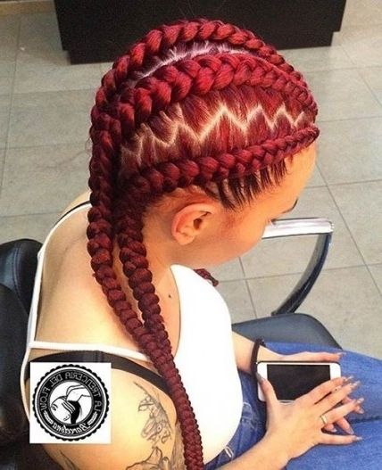 31 Stylish Ways To Rock Cornrows | Stayglam Regarding Big Cornrow Intended For Recent Red Cornrows Hairstyles (Photo 8 of 15)