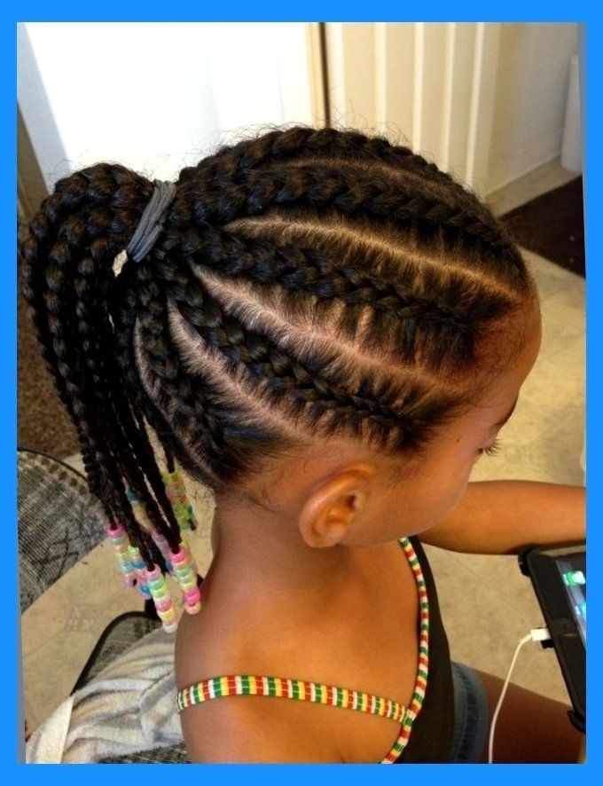 33 Perfect Ponytail Hairstyles For Little Black Girls Inside Most Popular Perfect Black Braided Ponytail (View 12 of 15)