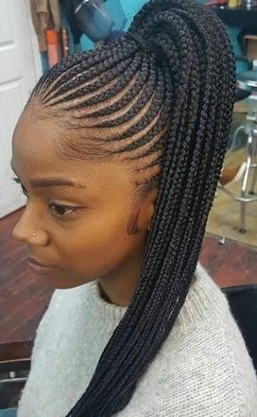 35 Beautiful Feed In Braid Styles | Things To Wear | Pinterest With Regard To Latest Braided Hairstyles For Black Girls (Photo 9 of 15)