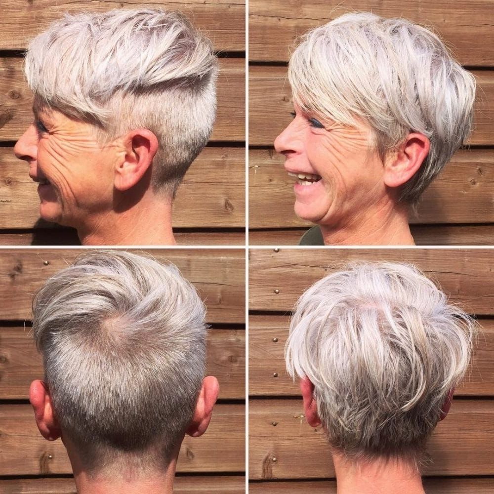 39 Classiest Short Hairstyles For Women Over 50 Of 2018 Regarding 2018 Pixie Bob Haircuts With Temple Undercut (Photo 12 of 15)